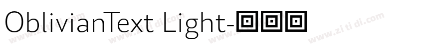 OblivianText Light字体转换